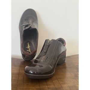 Cole Haan Womens Shoes 9B Brown Patent Leather Comfort Loafers Slip On